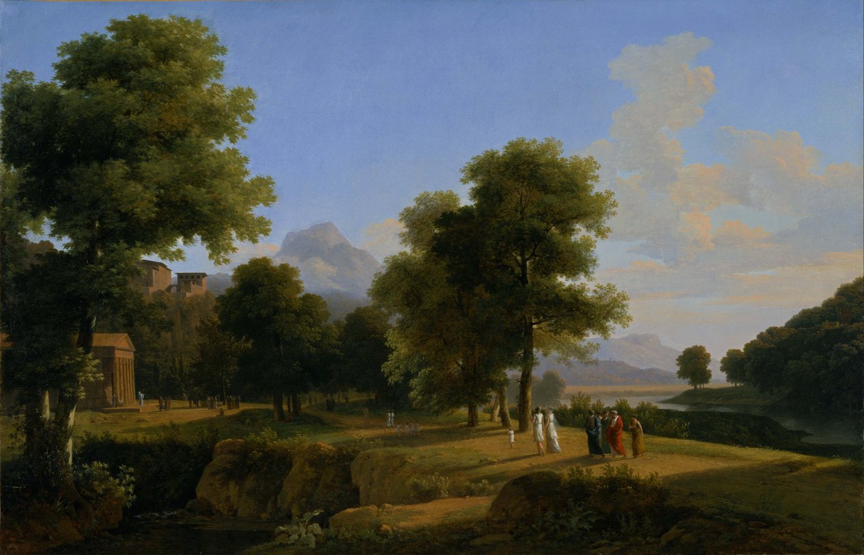 Landschaft in Griechenland von Jean Victor Bertin