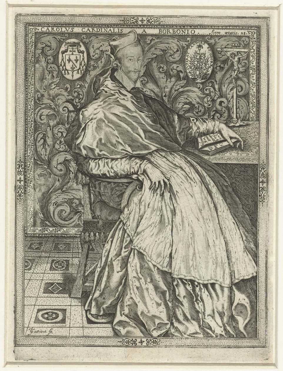 Porträt von Kardinal Karel von Bourbon von Jean de Gourmont (I)