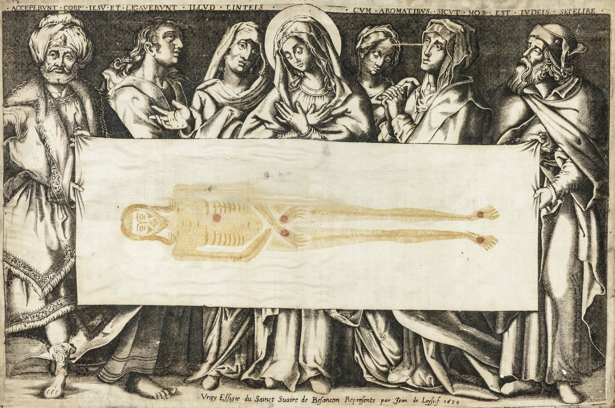 Das Heilige Grabtuch von Besançon, 1634 von Jean de Loisy