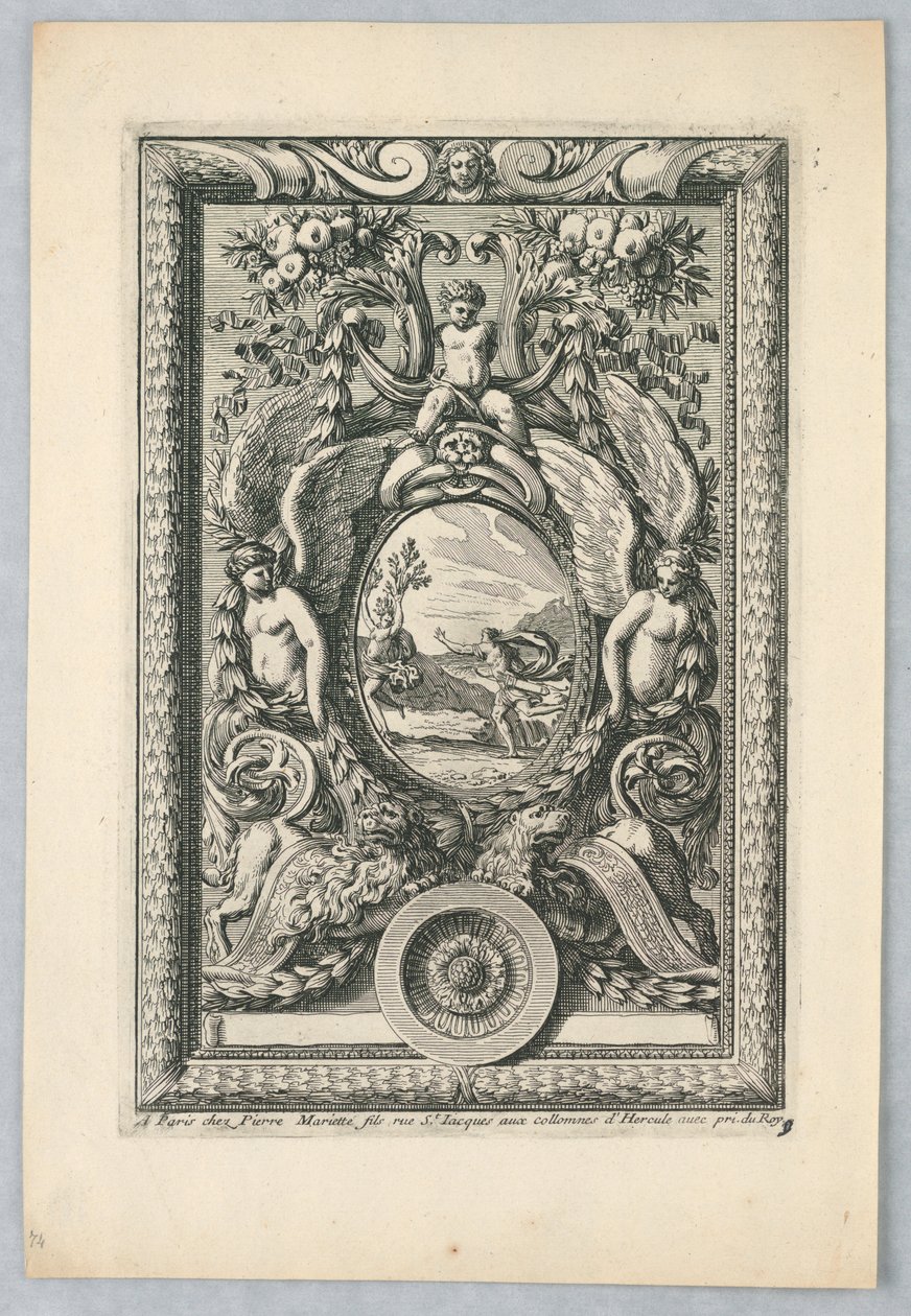 Blatt aus dem Set, "Ornemens de Peaneaux pour... Lambris" von Jean le Pautre
