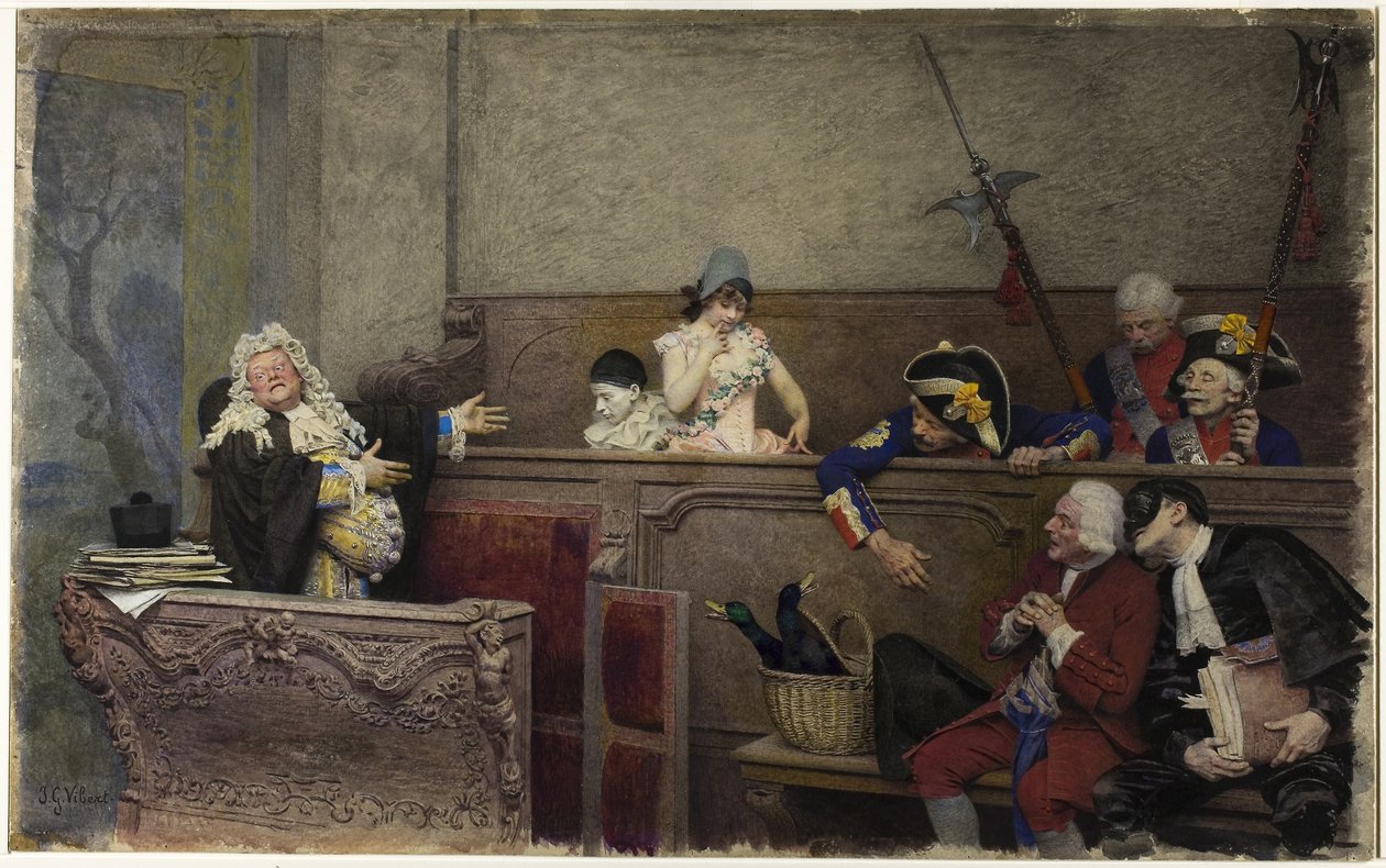 Prozess von Pierrot von Jean or Jehan Georges Vibert