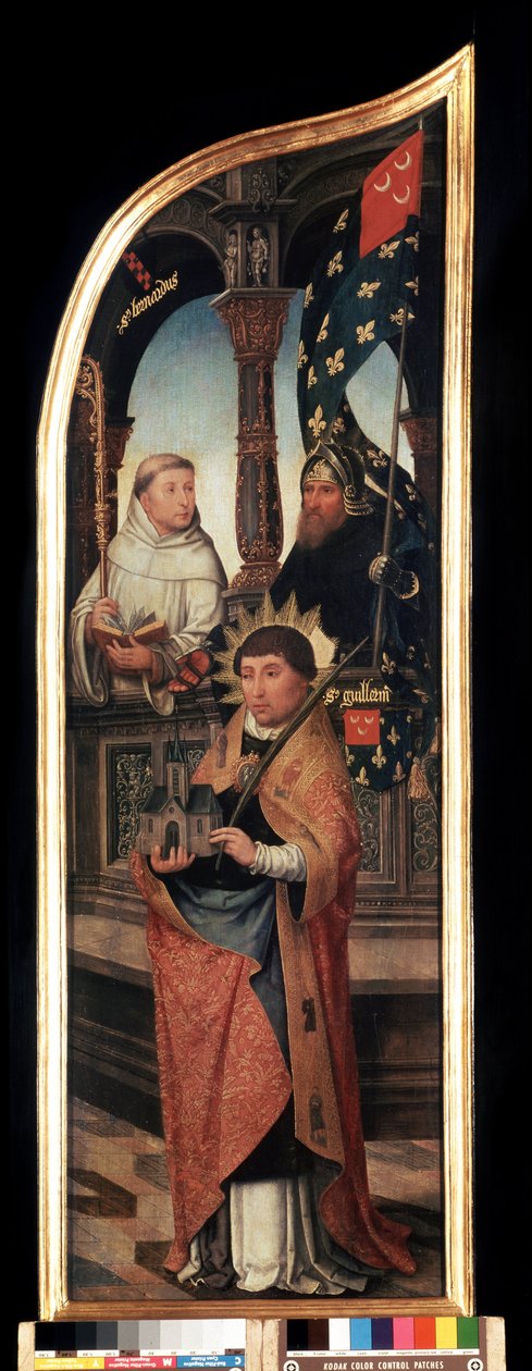 Darstellung des Heiligen Wilhelm von Brüssel, Heiliger Bernhard von Clairvaux von Jean the Elder Bellegambe