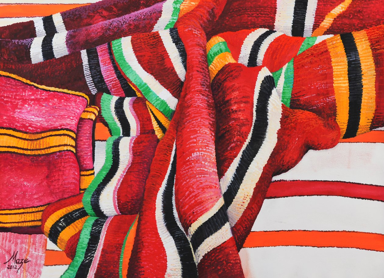 Marokkanische Stoffe 5, 2013 von Jeanne Maze