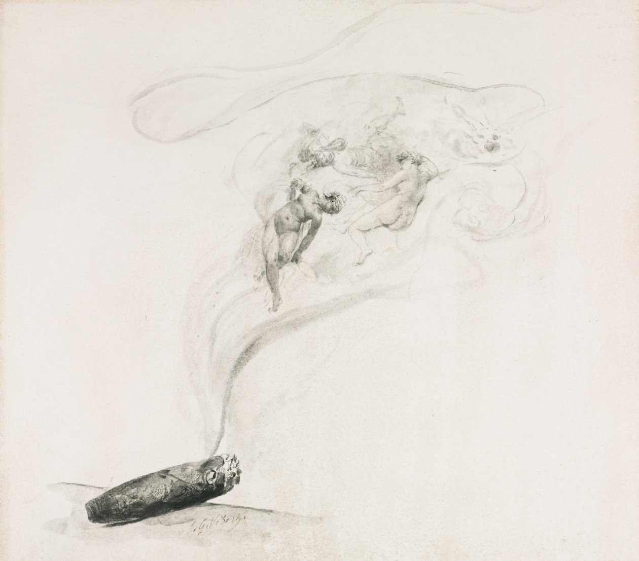 Dans la Fumée, 19. Jahrhundert von Jehan Georges Vibert
