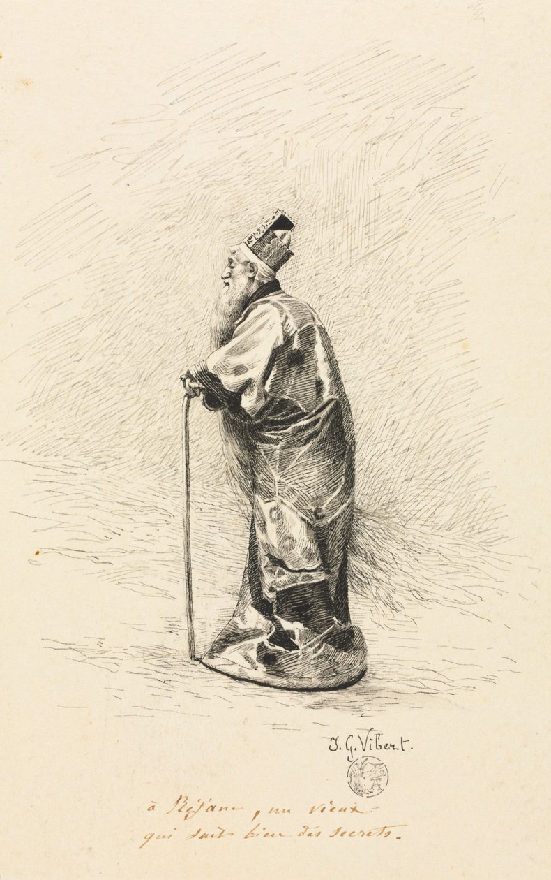 Studie für den Magier in Conte de Fée Geschichte einer Fee, 1800er von Jehan Georges Vibert