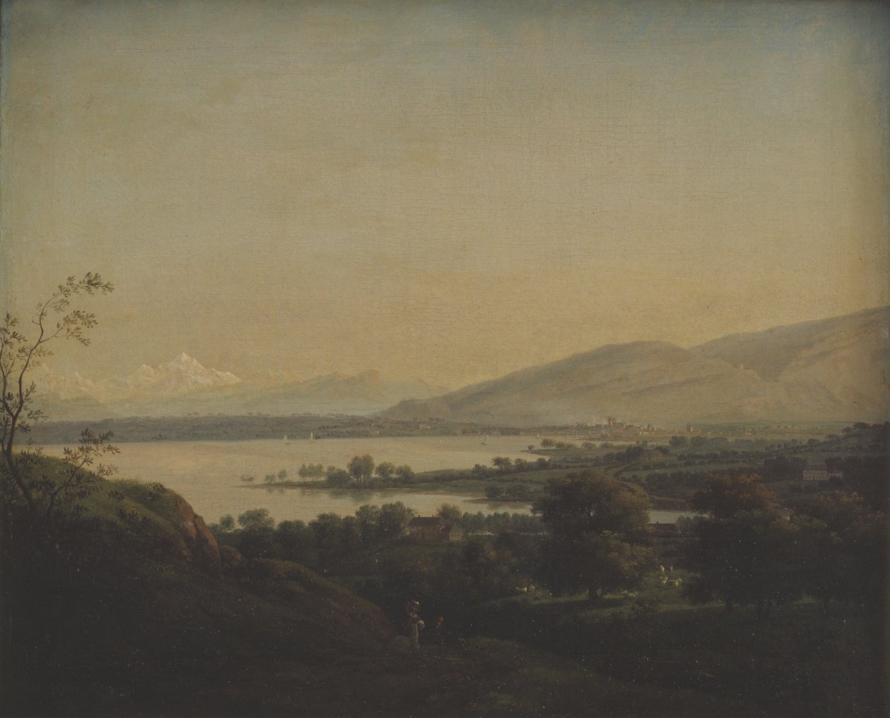 Blick über den Genfersee Richtung Mont Blanc und Genf von Jens Juel