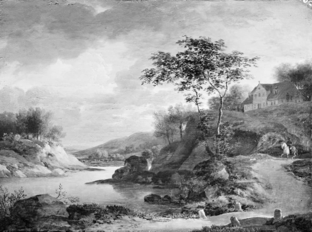 Herbstlandschaft am Rhein von Jens Juel
