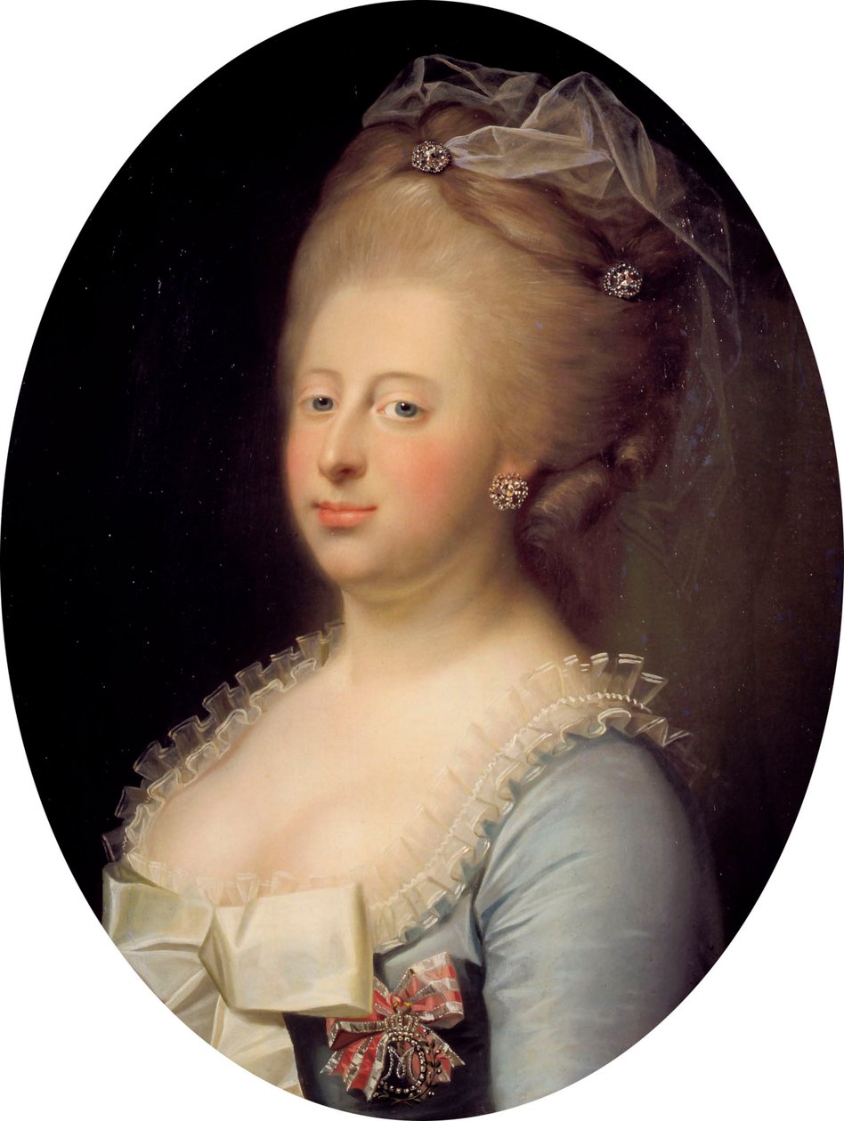 Porträt von Caroline Mathilde von Großbritannien 1751-1775, Königin von Dänemark, 1771 von Jens Juel