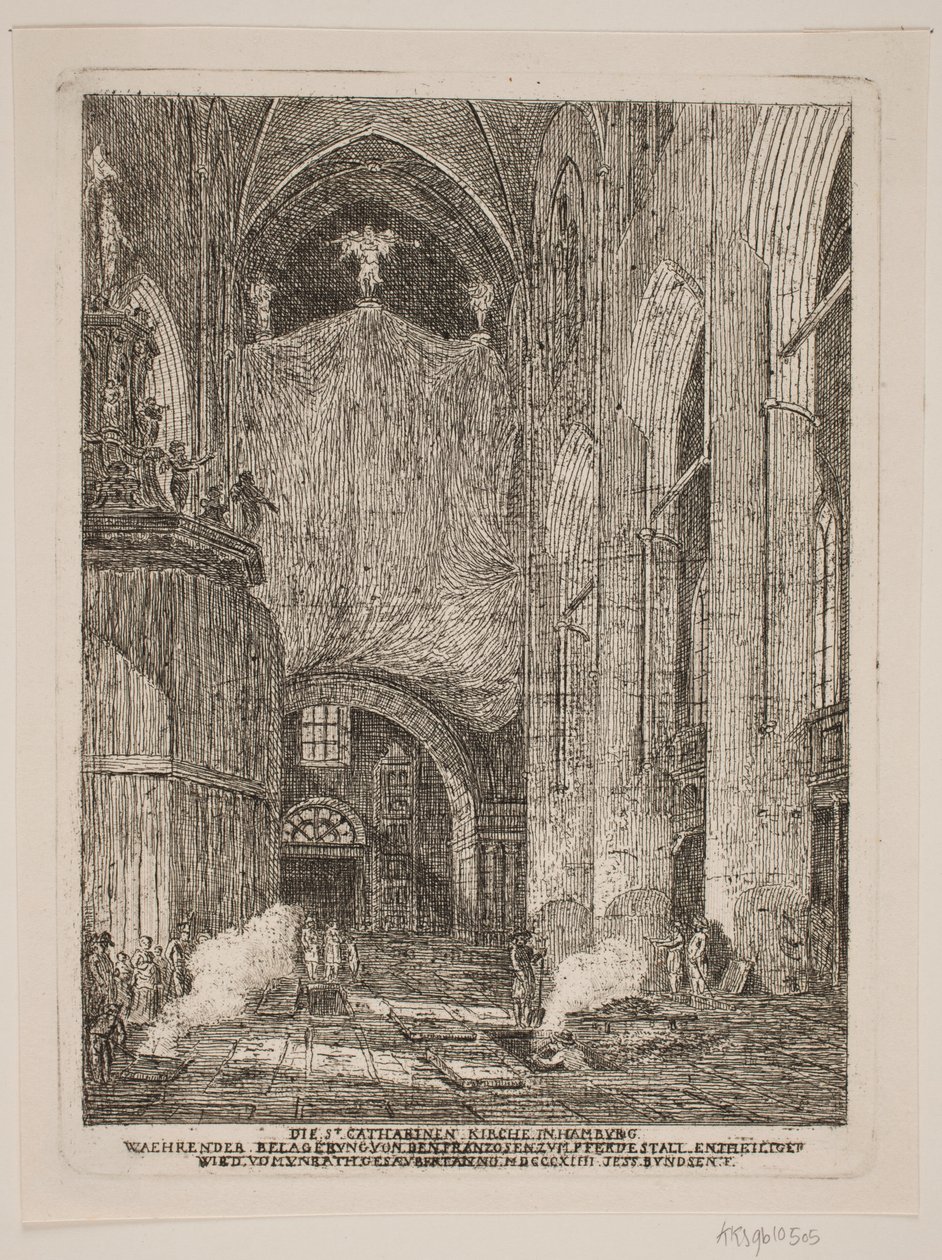 Das Innere der St. Catharina Kirche in Hamburg von Jes Bundsen