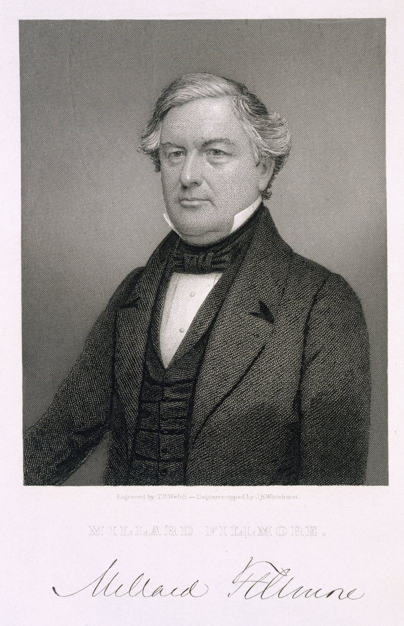 Millard Fillmore, graviert von Thomas B. Welch (1814-74) nach einem Daguerreotyp von Jesse H. Whitehurst