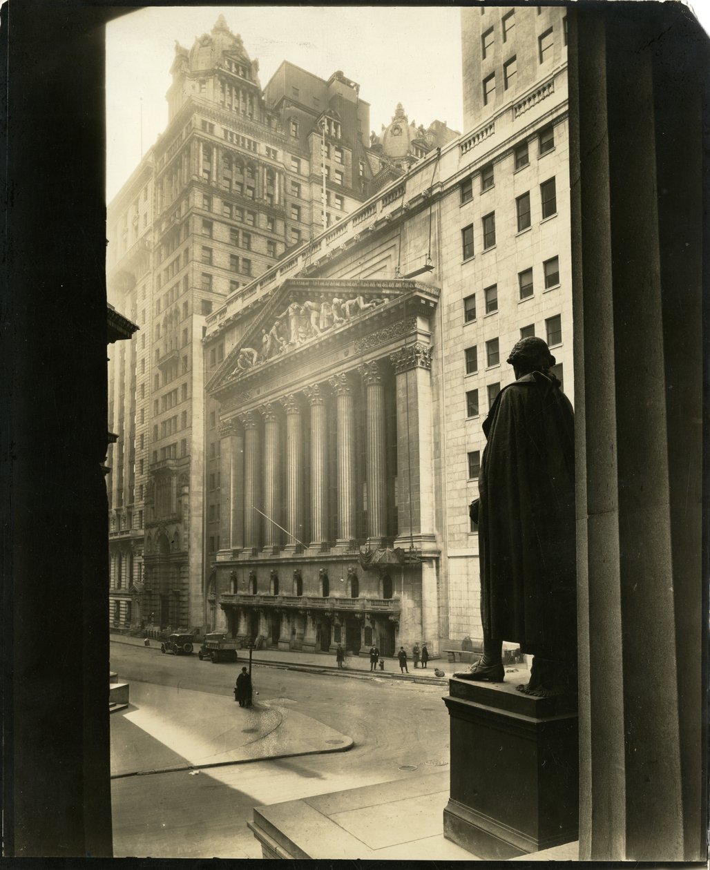 Broad St vom Treasury Building, New York, USA, ca. 1905-40 von Jessie Tarbox Beals