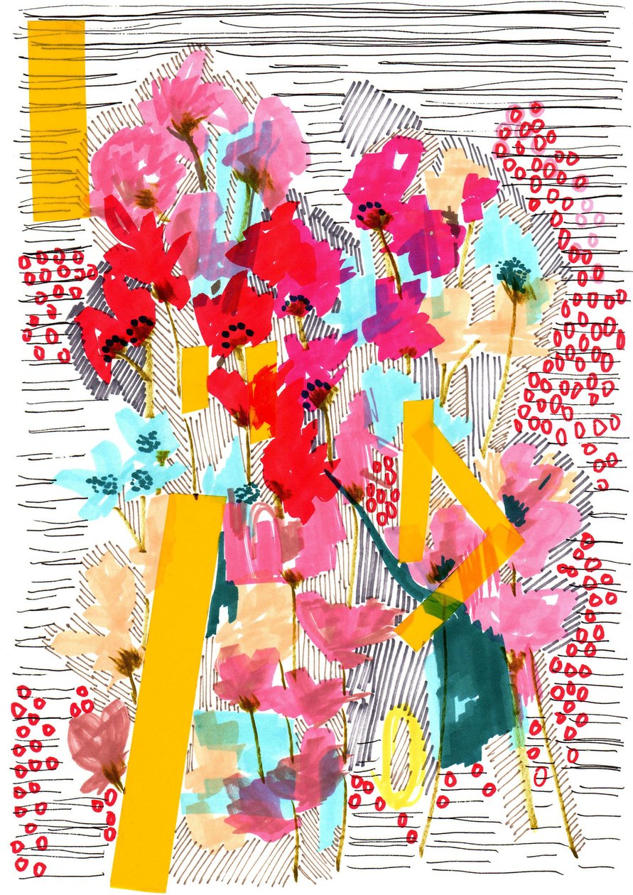 Florales Gekritzel 3, 2013 von Jo Chambers