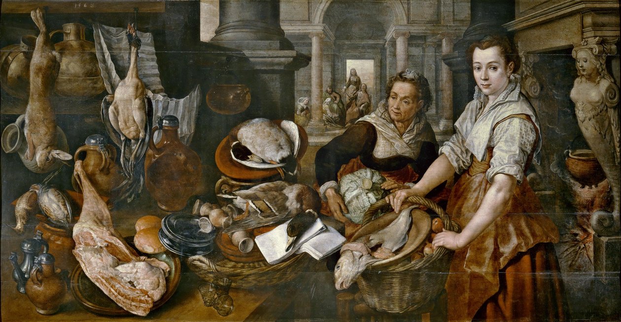 Christus im Haus von Martha und Maria von Joachim Beuckelaer