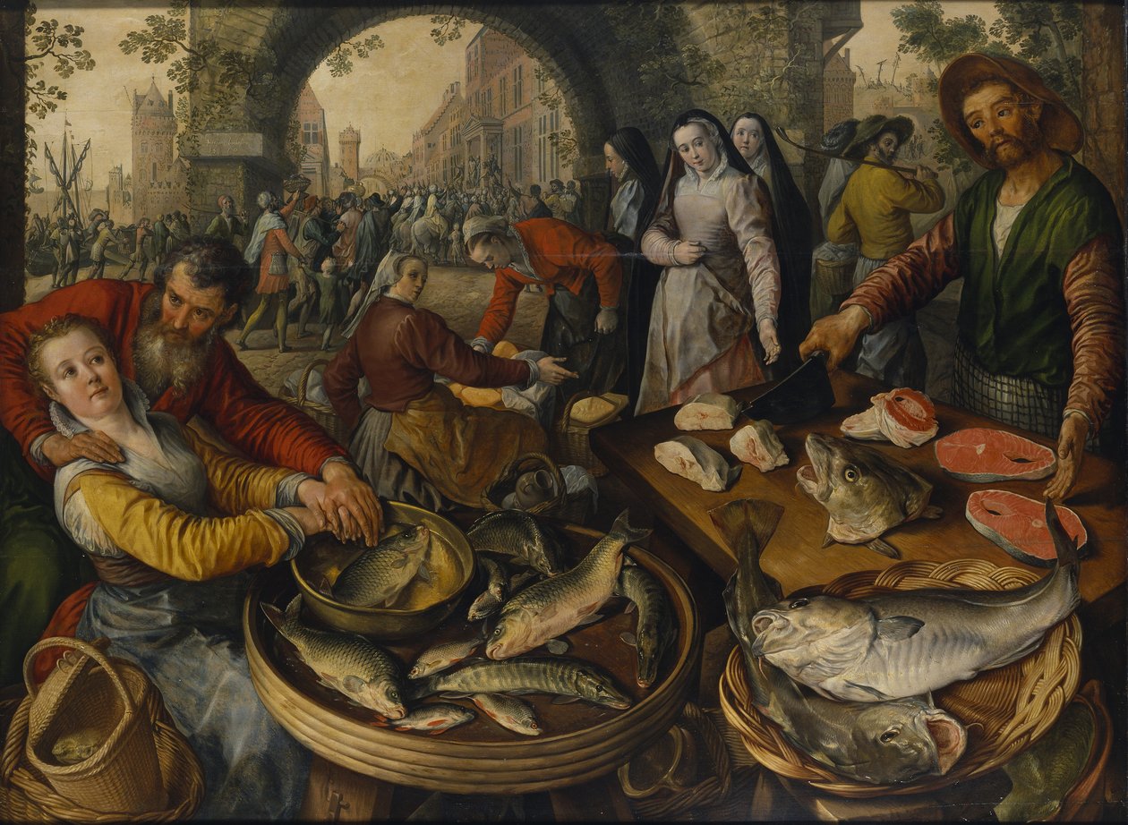 Fischmarkt mit Ecce Homo, 1570 von Joachim Beuckelaer