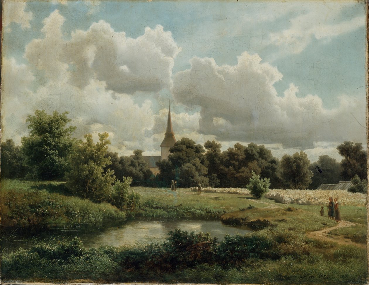 Eidsvoll Kirche von Joachim Frich: hochwertiger Kunstdruck
