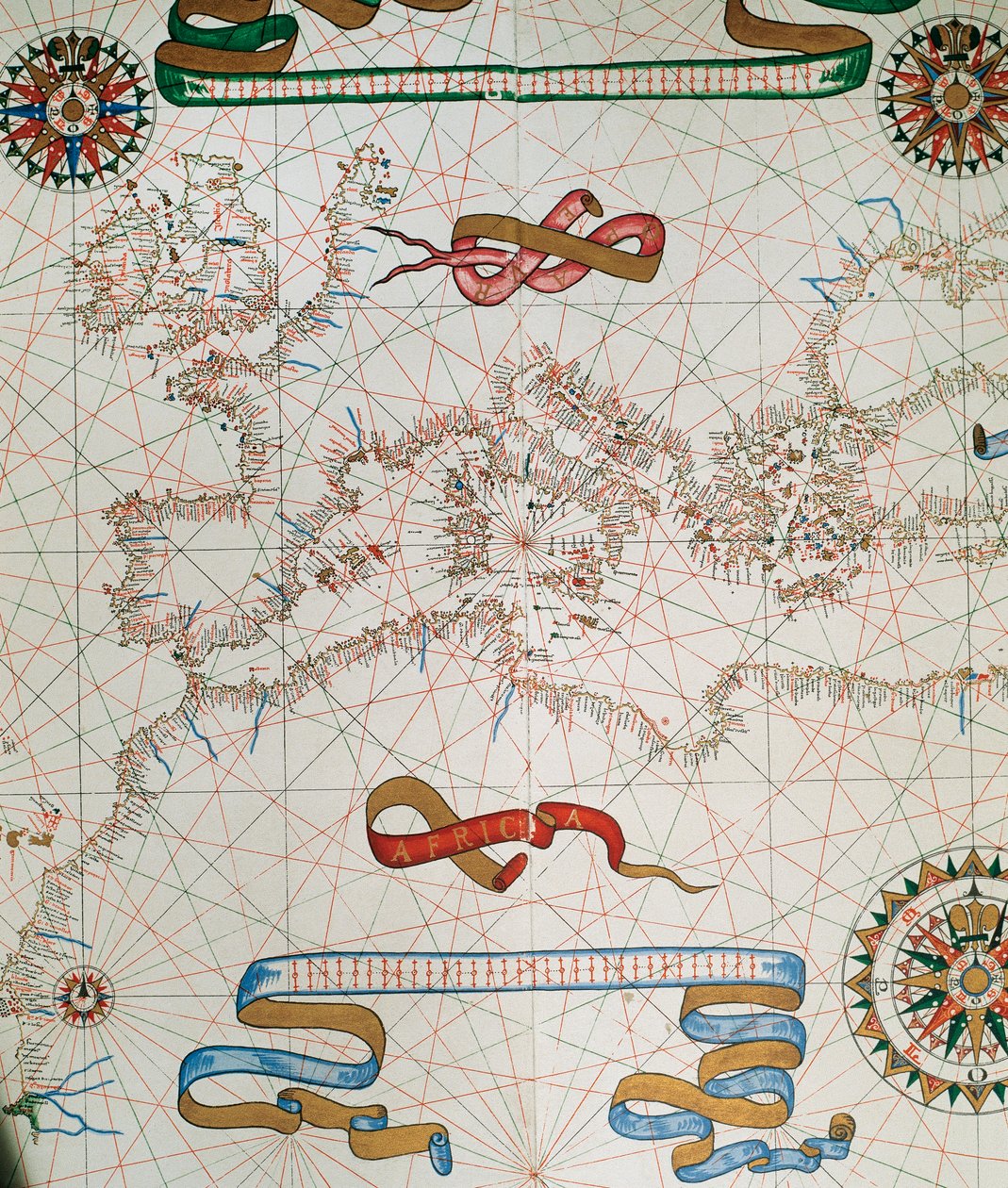 Karte von Europa und Küsten Nordafrikas, 1587 von Joan Martines