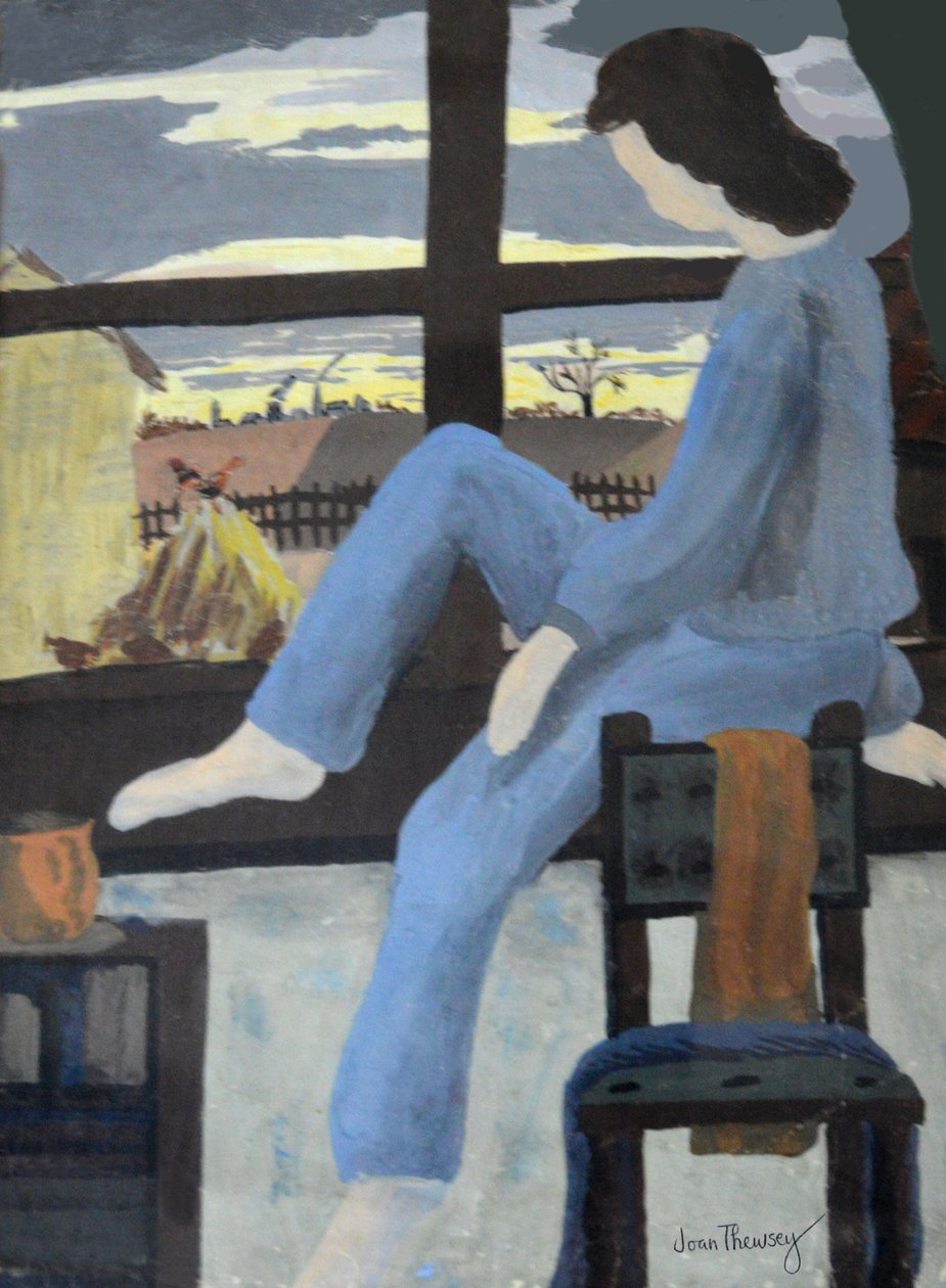 Mädchen beobachtet die Morgendämmerung, 1950 von Joan Thewsey
