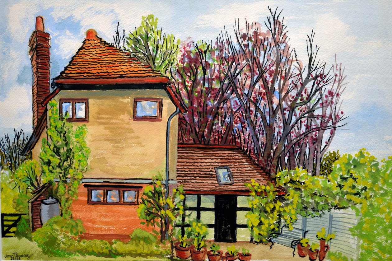 Rose Cottage, Cookham, Lord Astors Farm Cliveden, 2009 von Joan Thewsey
