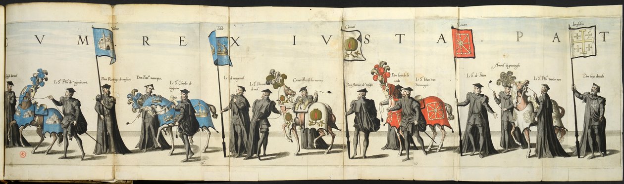 Trauerzug in Antwerpen anlässlich des Todes von Kaiser Karl V., 1558, 1559 von Joannes van Doetecum