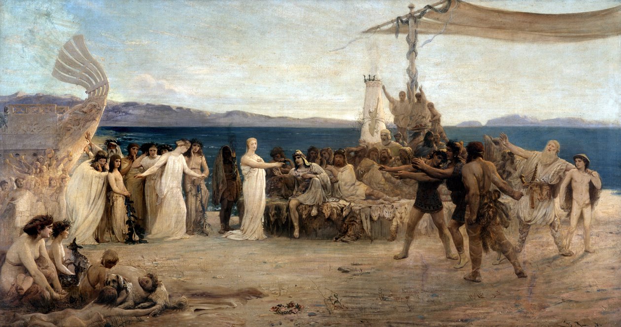 Gründung von Marseille im Jahr 600 v. Chr. - Die Hochzeit von Protis und Gyptis von Joanny Rave