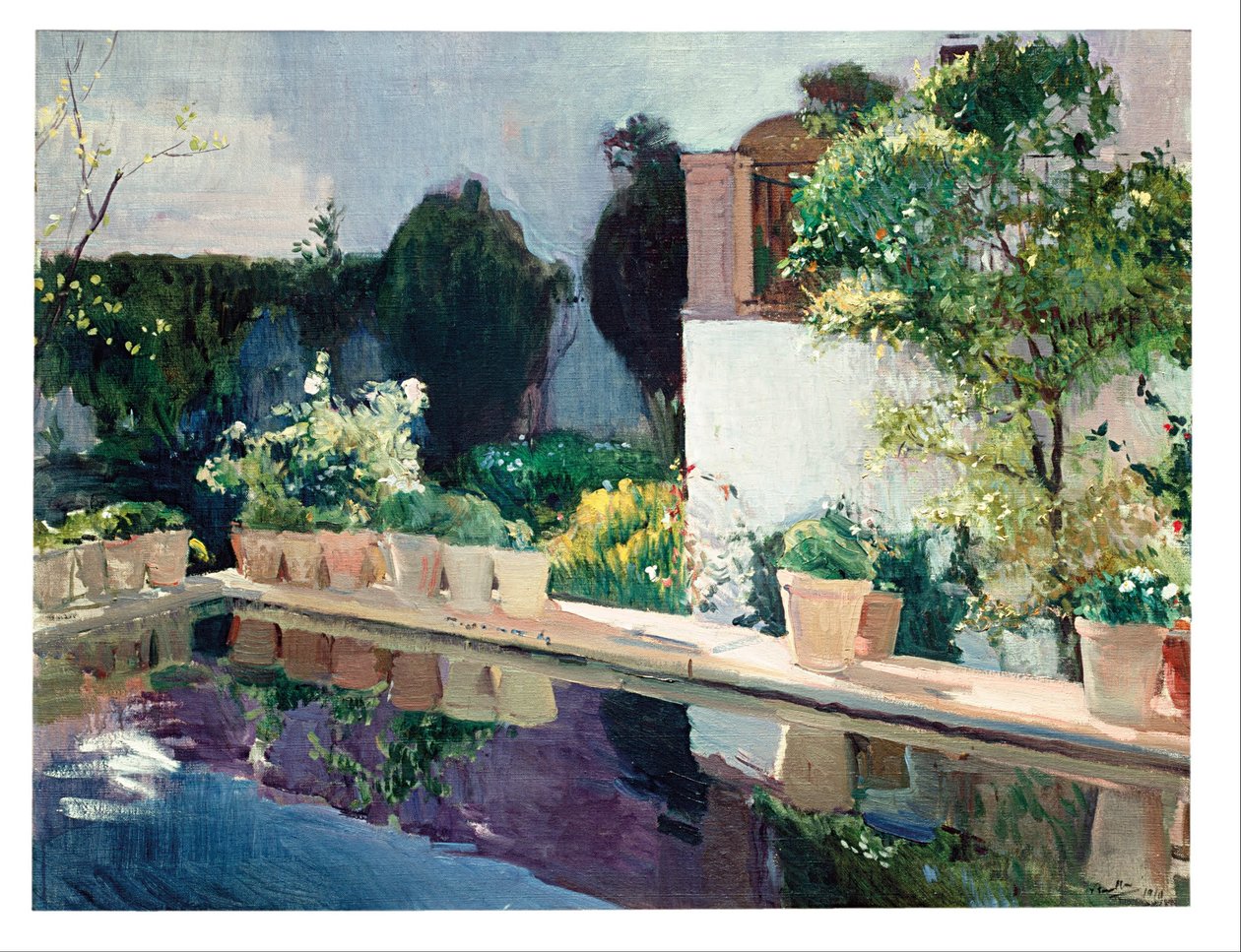 Palast am Teich, Königliche Gärten in Sevilla von Joaquín Sorolla