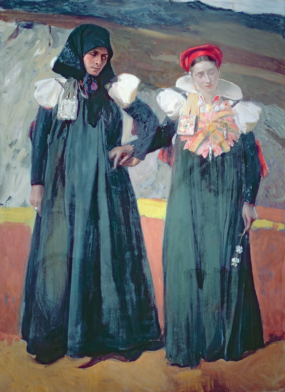 Traditionelle Kleidung aus dem Anso-Tal von Joaquin Sorolla y Bastida