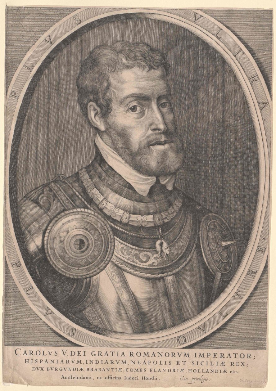 Heiliger Römischer Kaiser Karl V. (Druck) von Jodocus The Younger Hondius