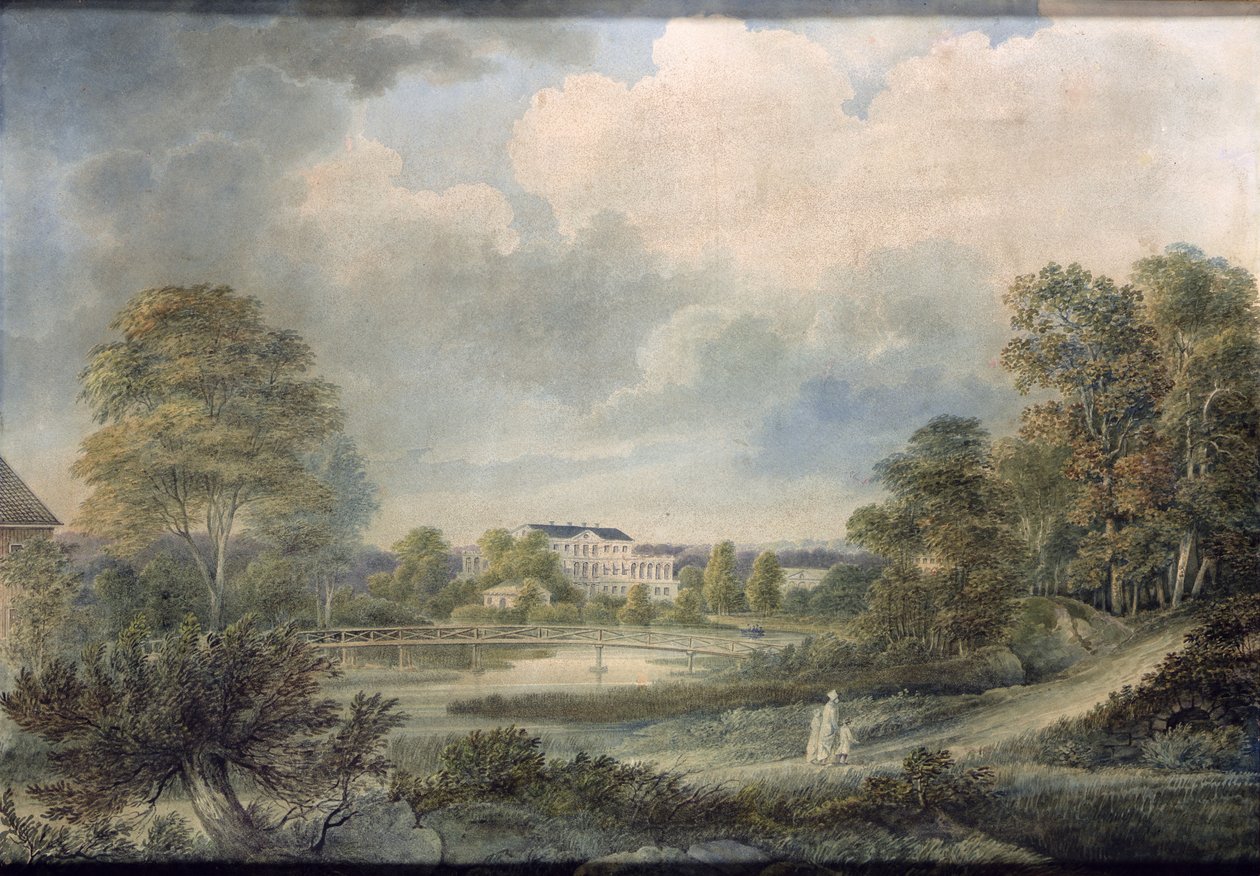 Ansicht von Schloss Safslaholm in Schweden von Johan Fredrik Julin