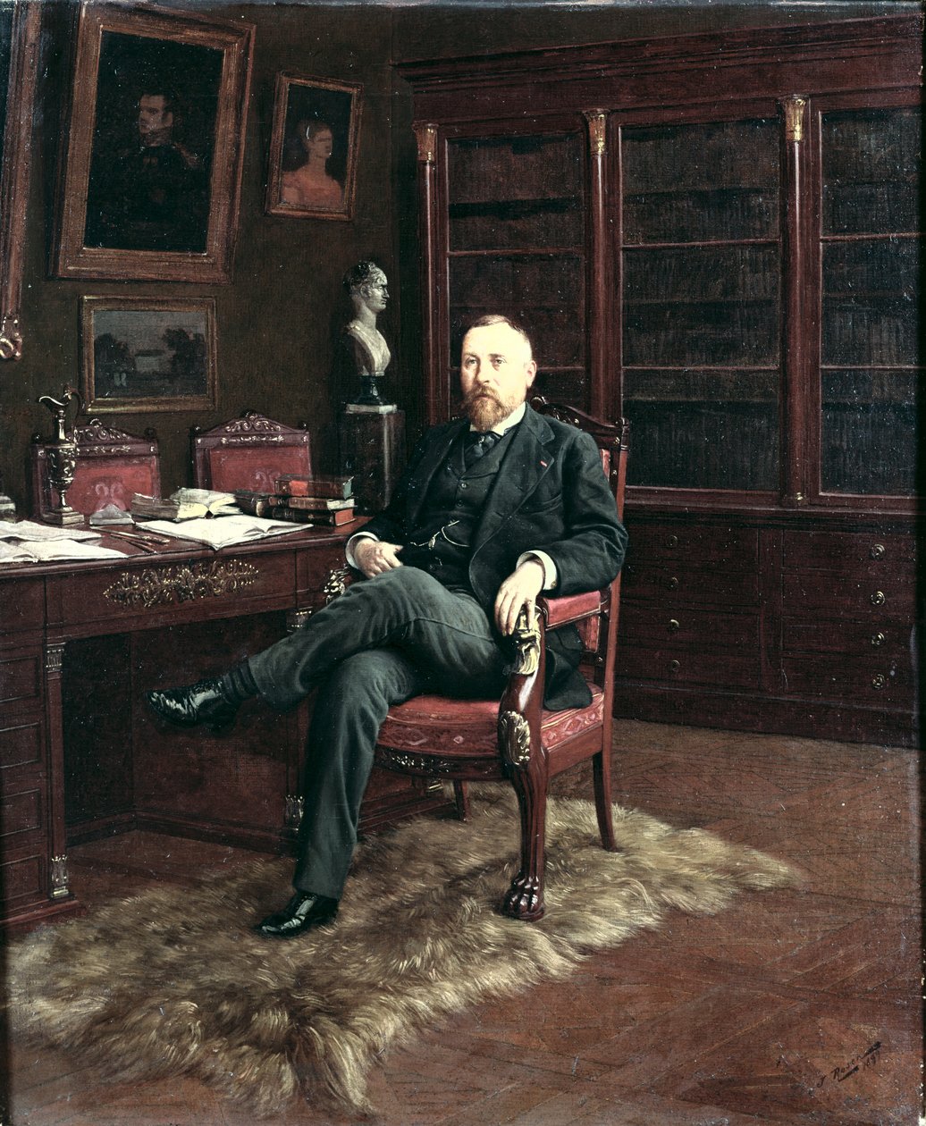 Porträt von Paul Marmottan (1856-1932) in seinem Arbeitszimmer, 1899 von Georg Rosen