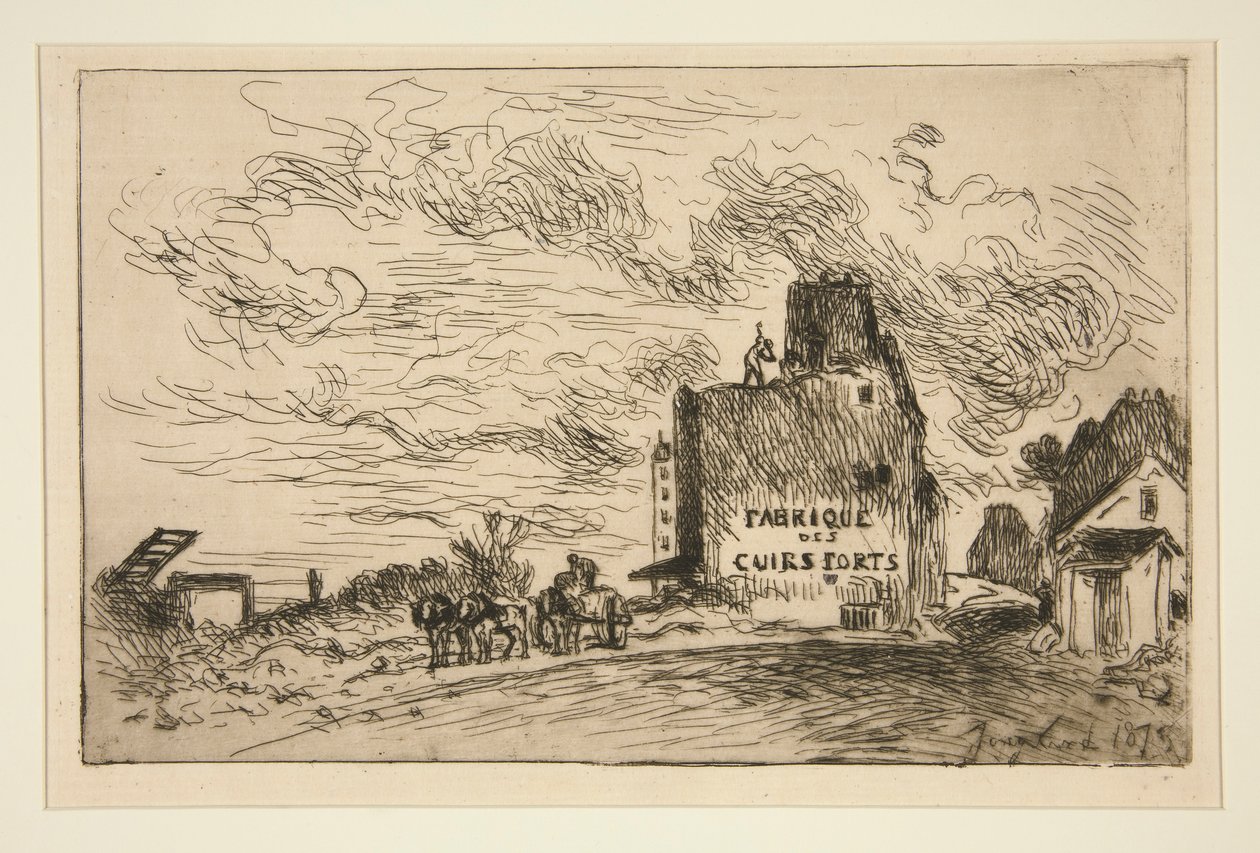 Abriss der Rue des Francs-Bourgeois Saint-Marcel von Johan Barthold Jongkind