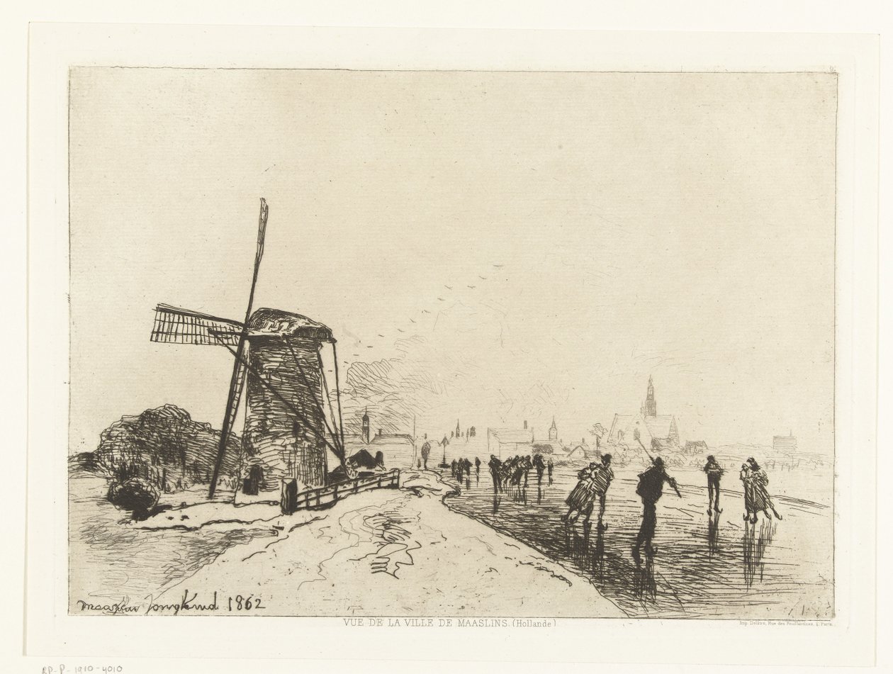 Ansicht von Maassluis von Johan Barthold Jongkind