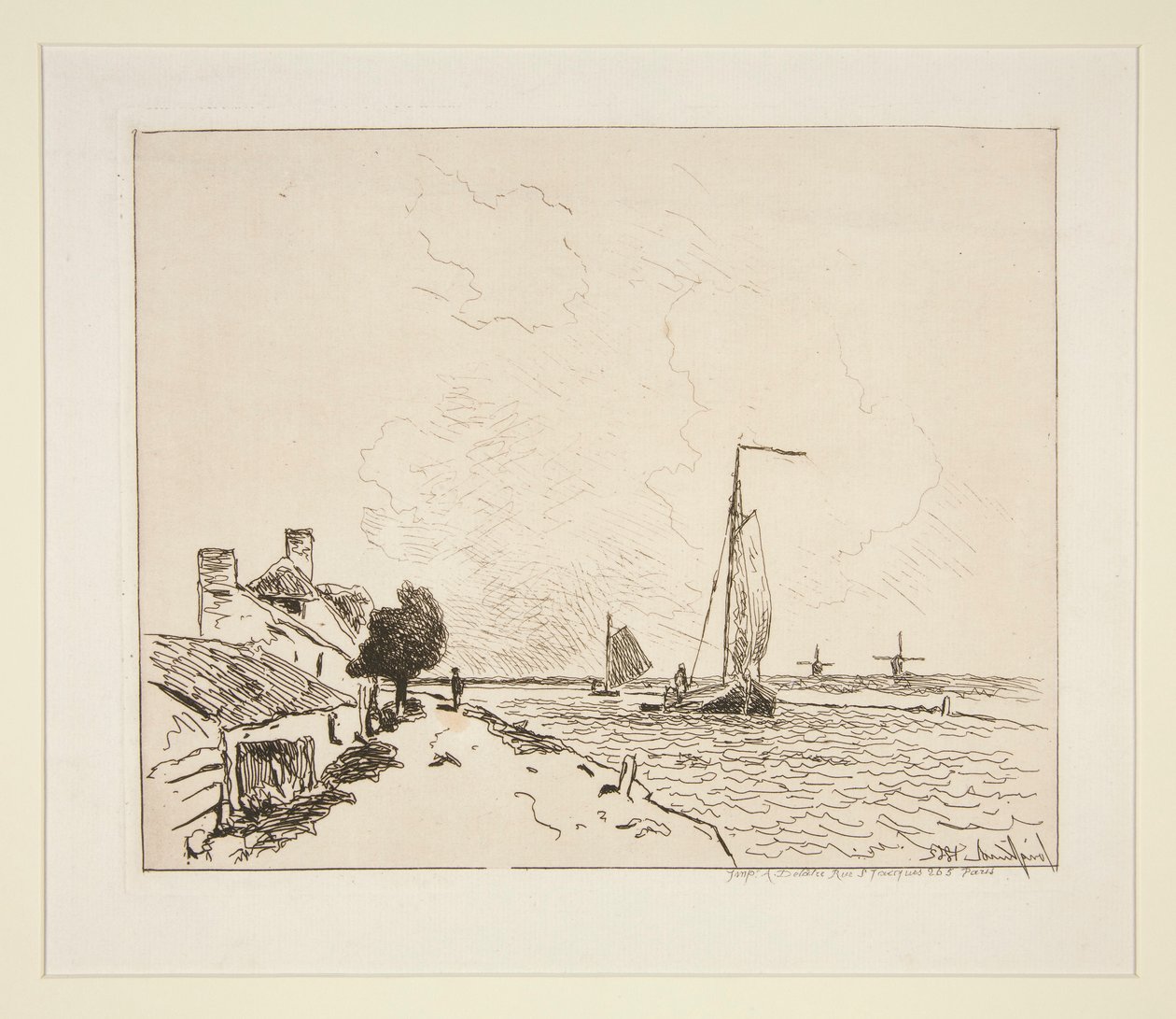 Die zwei Segelboote von Johan Barthold Jongkind