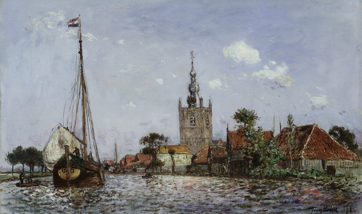 Die Kirche von Overschie von Johan-Barthold Jongkind