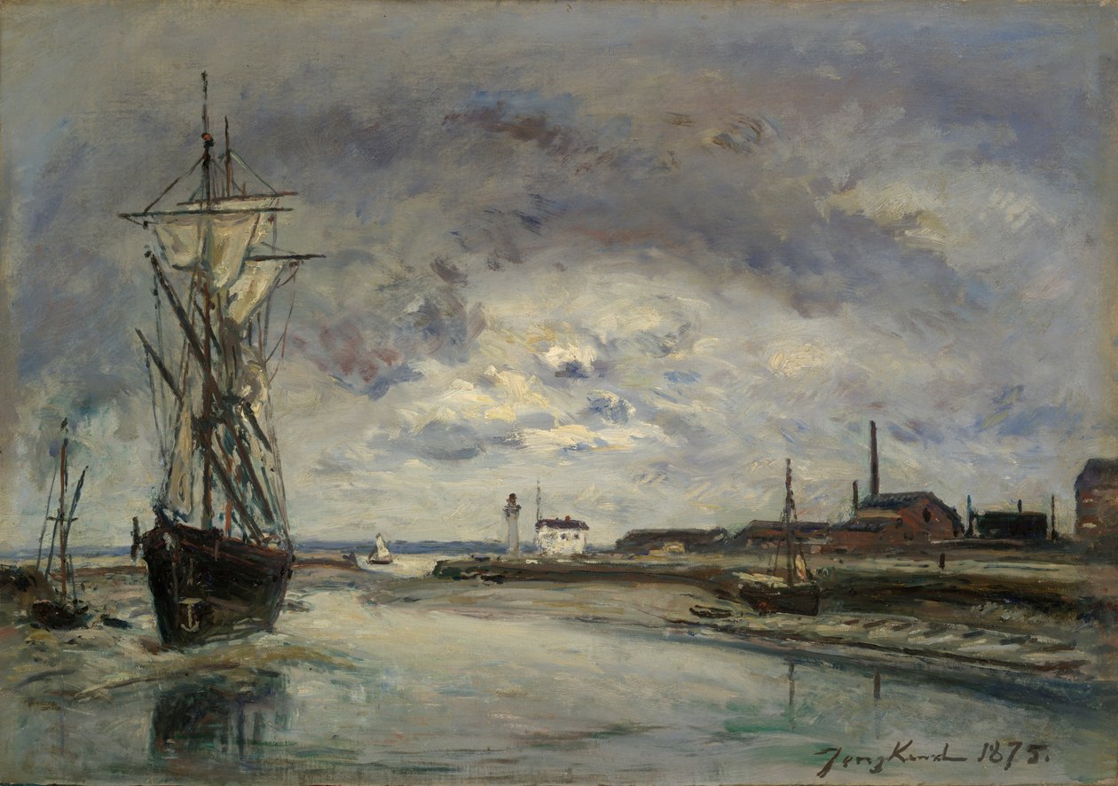 Der Hafen von Honfleur von Johan-Barthold Jongkind