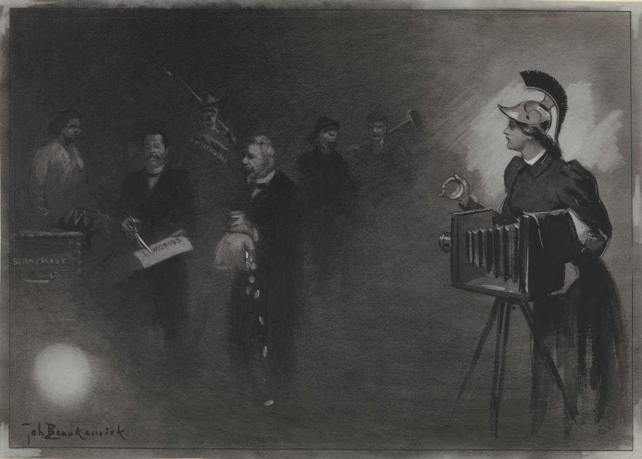 Entwurf für Illustration in De Amsterdammer: Die Thronrede, 24. Sept. 1905 von Johan Braakensiek