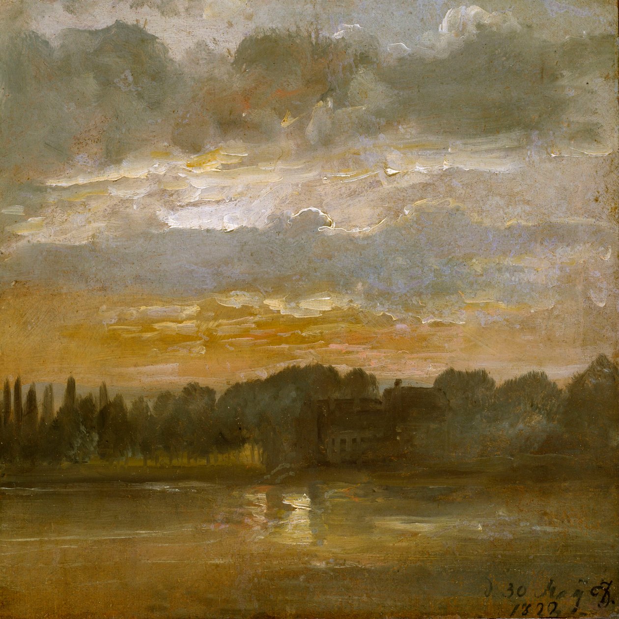 Abend an der Elbe von Johan Christian Dahl