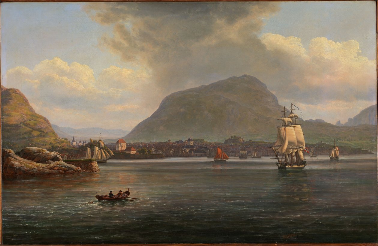 Bergen von der Nordseite gesehen von Johan Christian Dahl