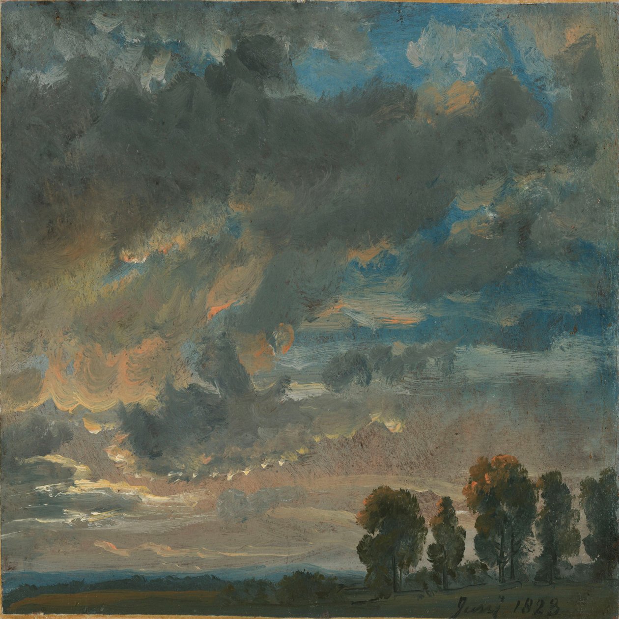 Wolken am Abend von Johan Christian Dahl