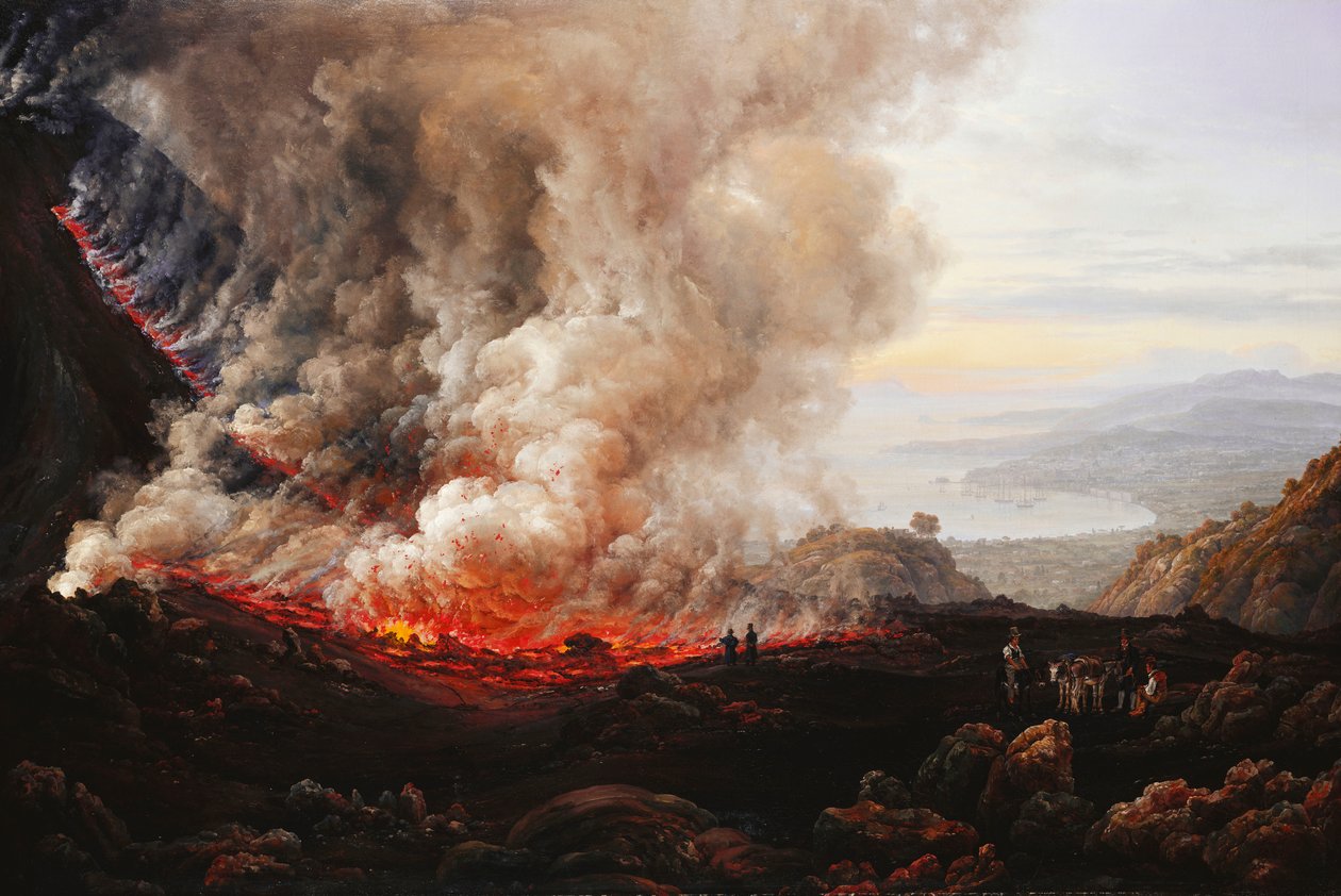 Der Ausbruch des Vesuv, 1824 von Johan Christian Dahl