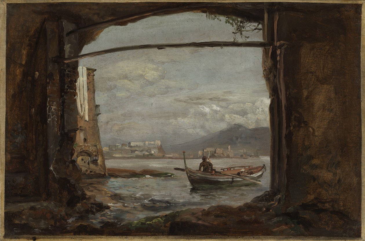 Blick aus einer Grotte bei Posillipo von Johan Christian Dahl