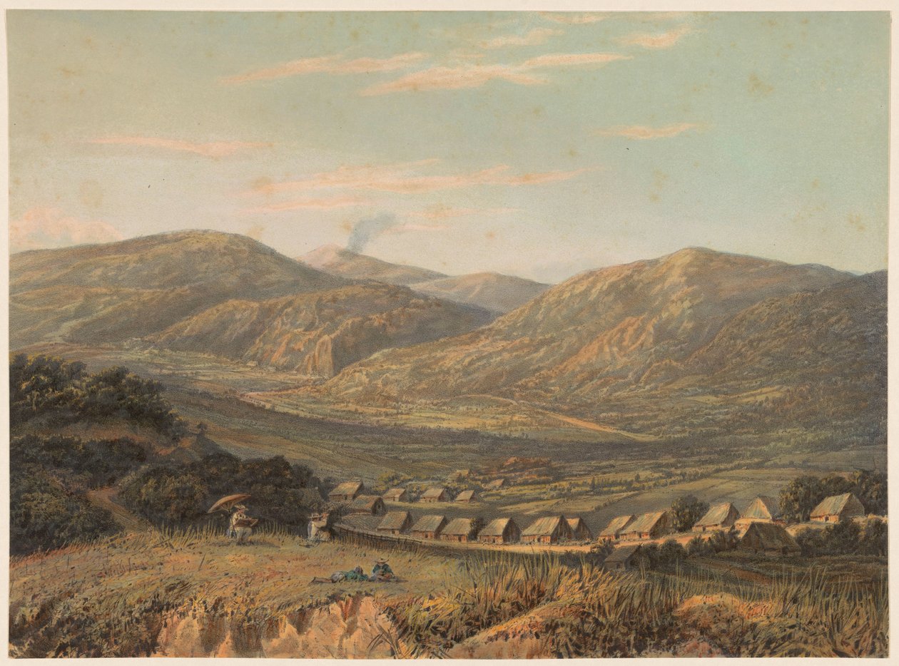 Ansicht des Tenggergebirges von Johan Conrad Greive