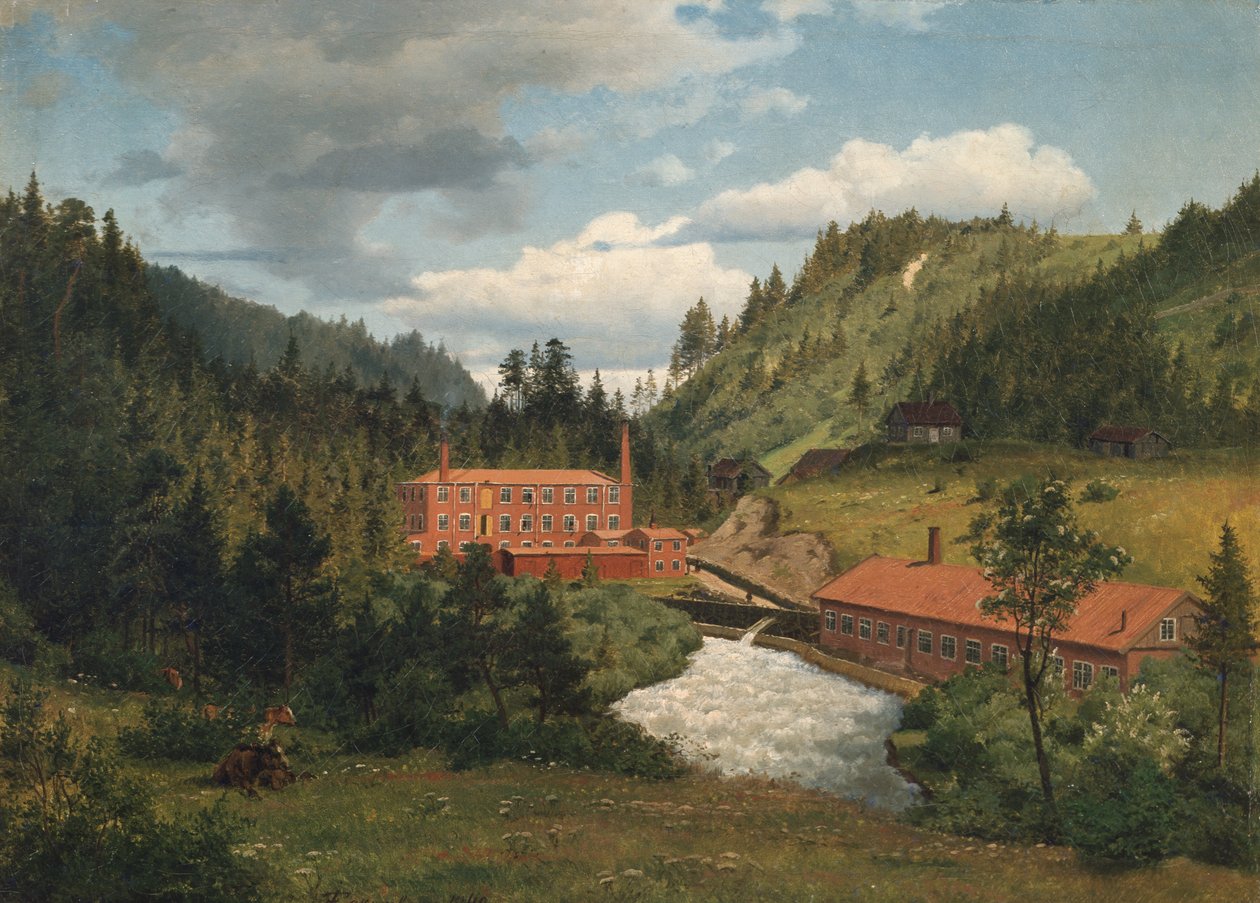 Die alte Mühle in Maridalen von Johan Fredrik Eckersberg