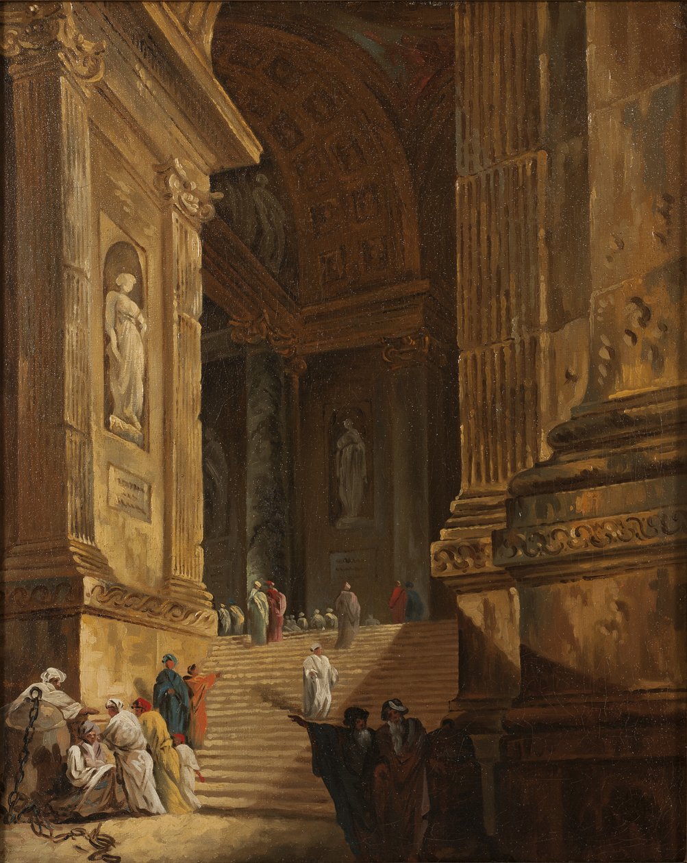 Eine Tempeltreppe, ca. 1783 von Johan Gottlob Brusell