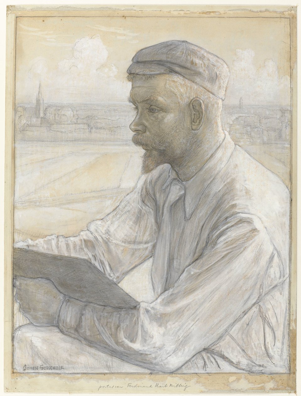 Porträt des Malers Ferdinand Hart Nibbrig von Johan Henri Gustaaf Cohen Gosschalk