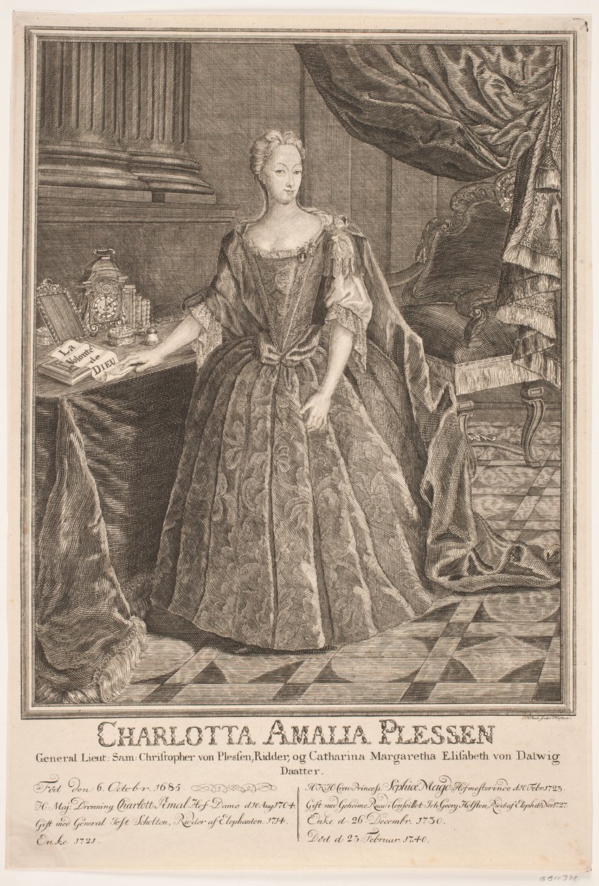 Charlotte Amalie Plessen von Johan Herman Thiele
