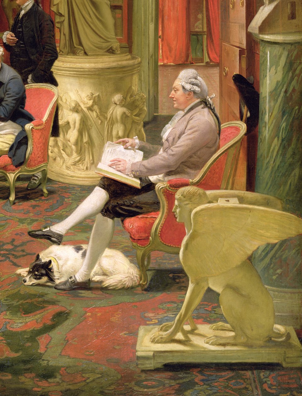 Charles Townley und seine Freunde in der Towneley-Galerie (Detail) von Johan Joseph Zoffany
