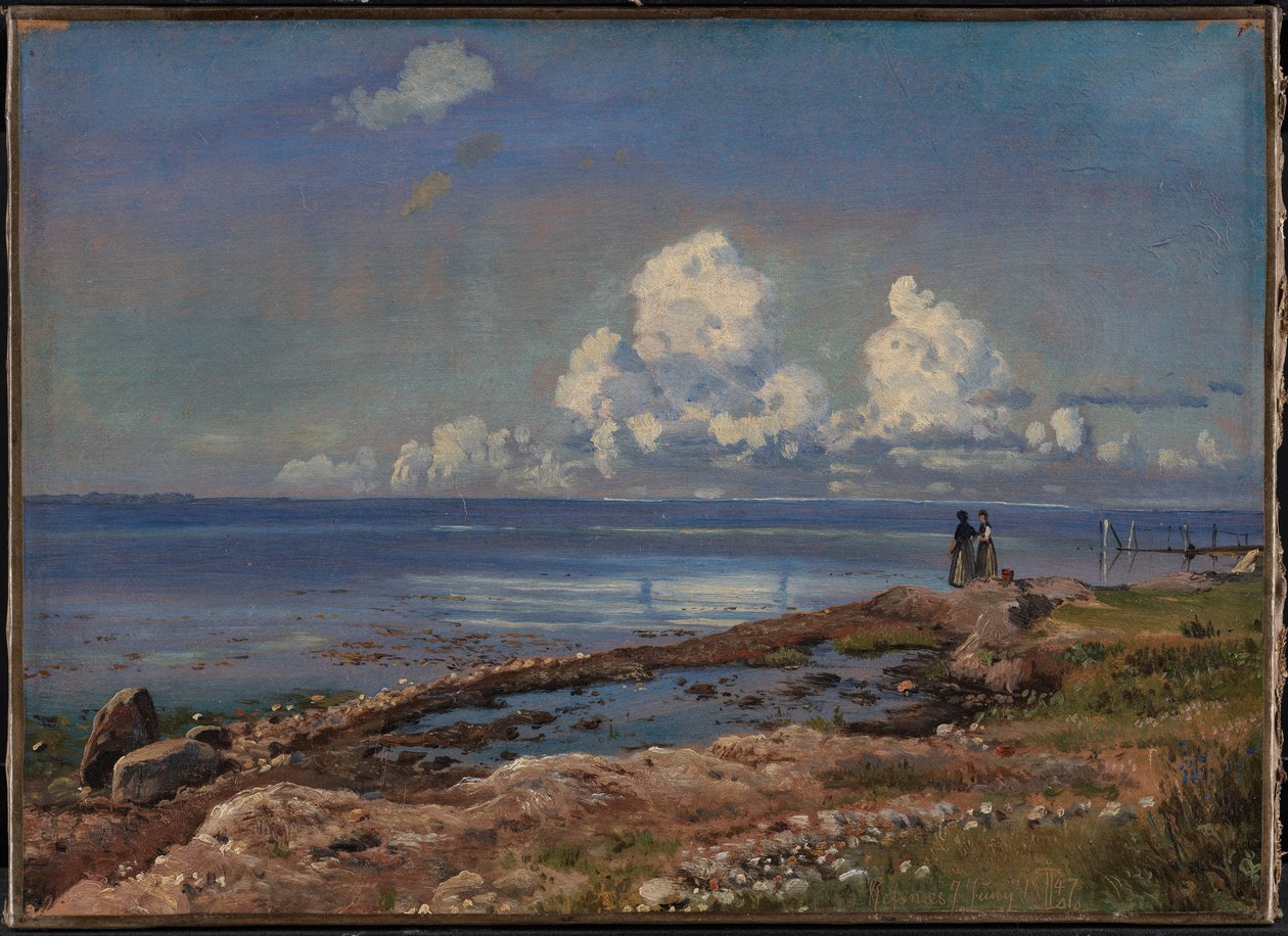 Der Strand bei Refsnæs, Seeland von Johan Thomas Lundbye