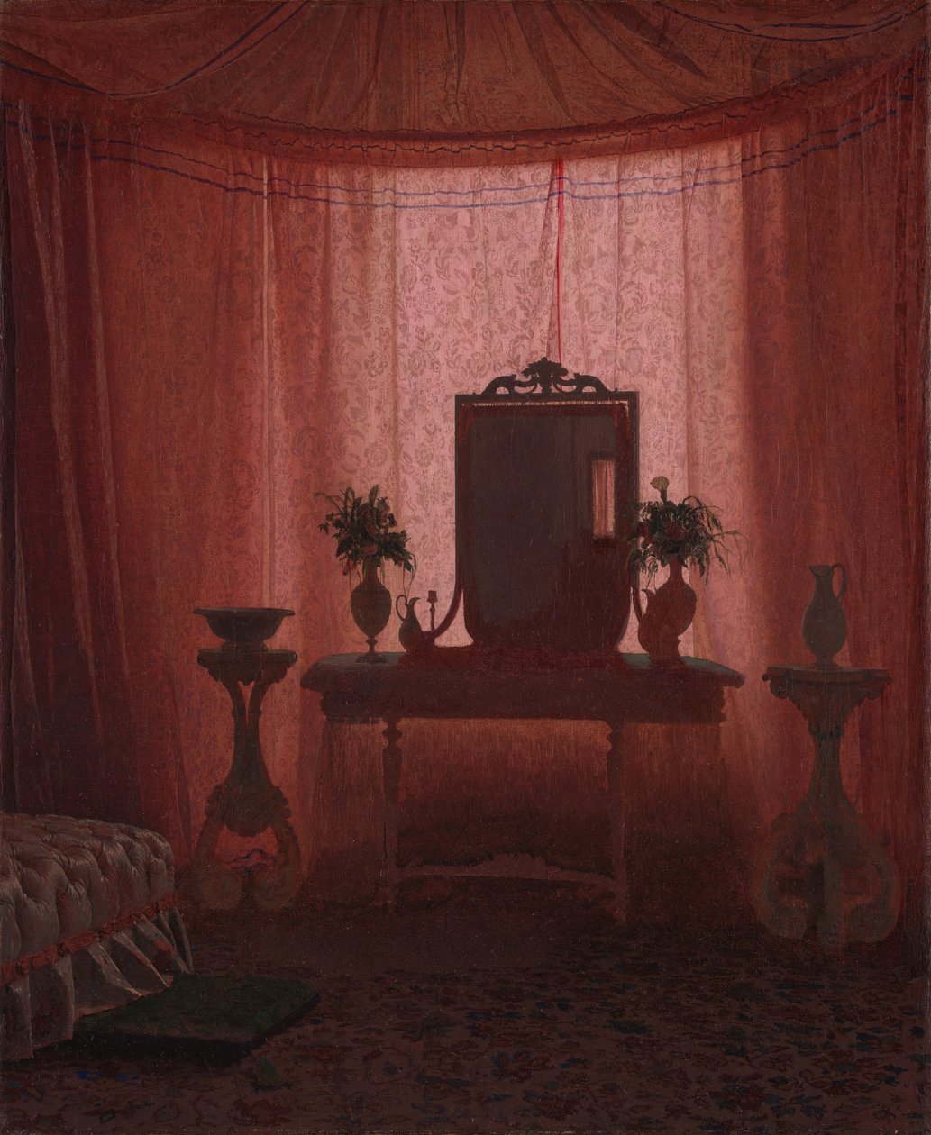 Ein Schlafzimmer im Bernstorff-Palast bei Kopenhagen, ca. 1845 von Johan Vilhelm Gertner