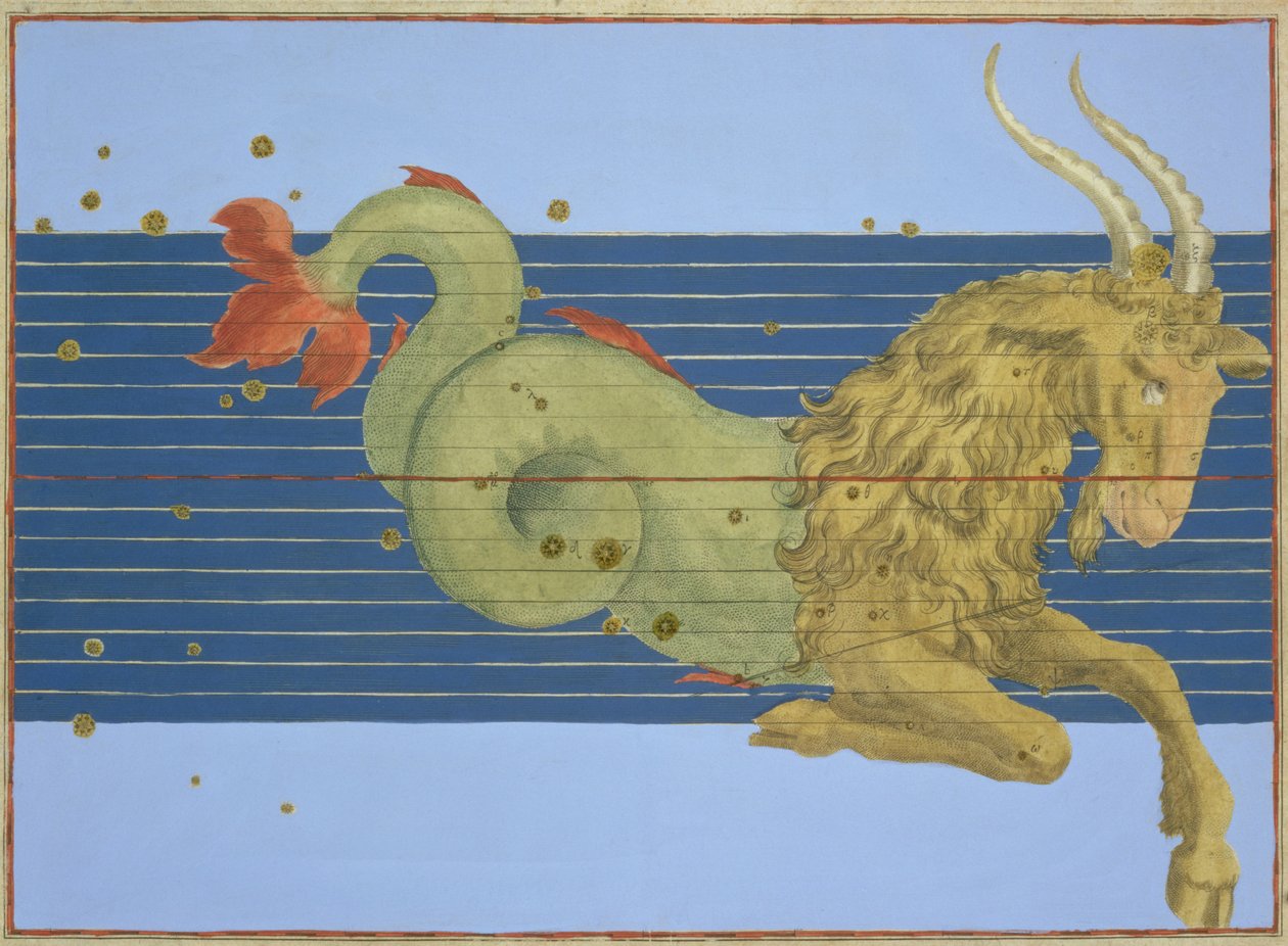 Konstellation des Steinbocks, aus 