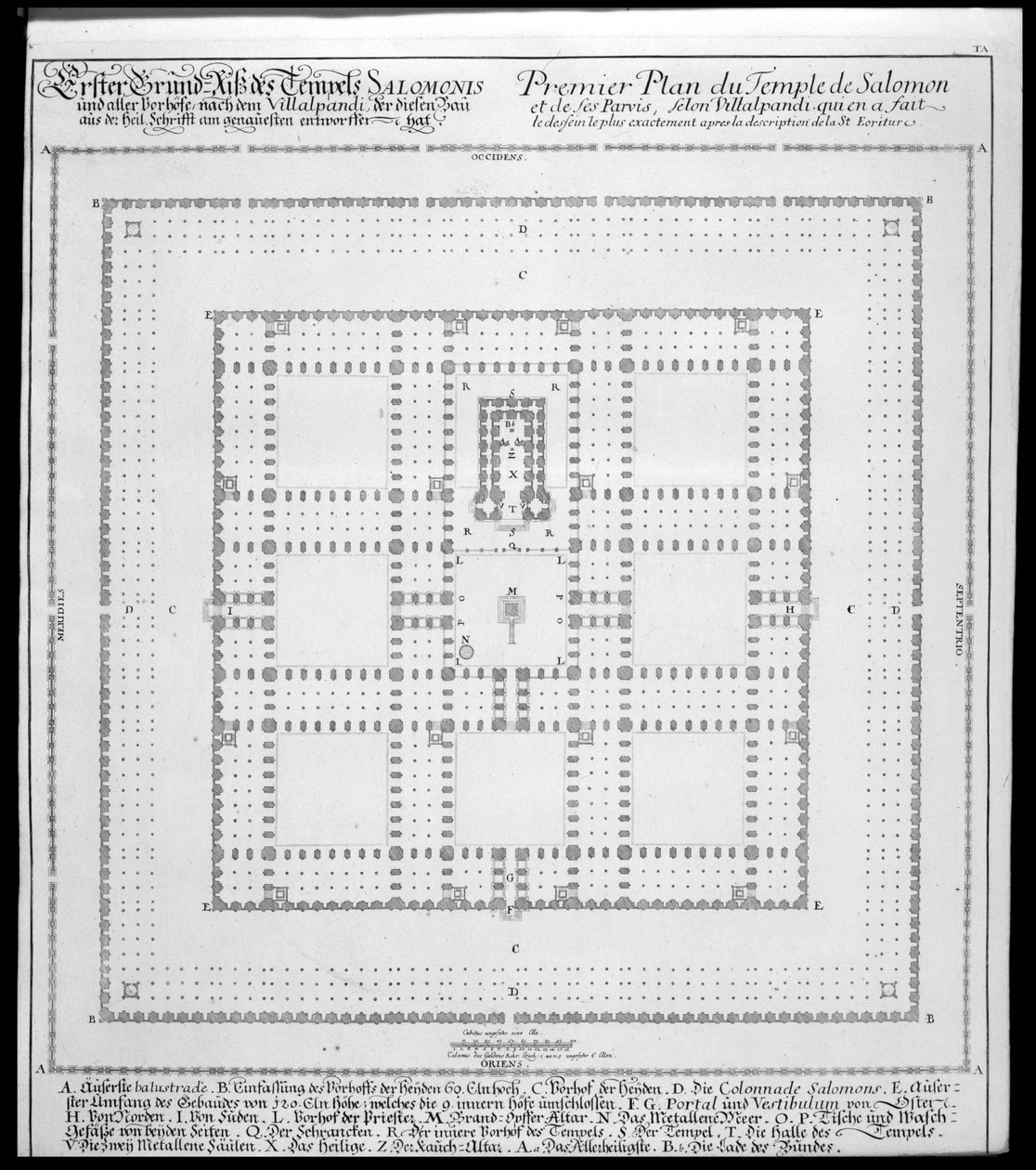 Plan des Tempels von Salomo, Jerusalem, aus 